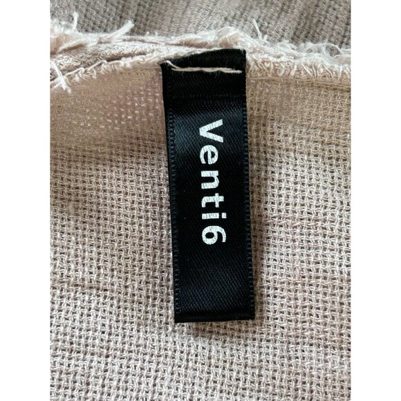 Venti6 Italian Cotton / Linen Open Long Sleeve Cardigan in Pink - Sz M - Picture 4 of 5